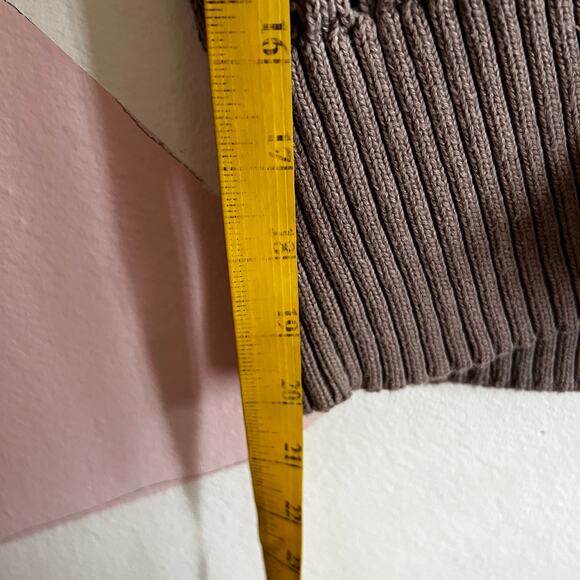 Vintage Brown Crochet Short Sleeve Cardigan Y2K Boho Cottagecore Retro XS - Picture 4 of 5